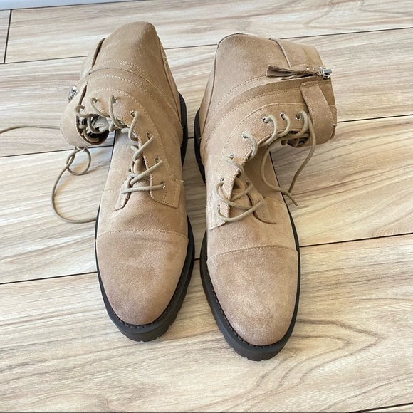 Sam Edelman || NWOB || Junip Buckle Suede Combat Boots - Picture 4 of 6